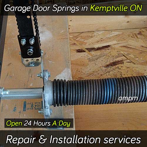 Garage door spring repair service in Kemptville Ontario